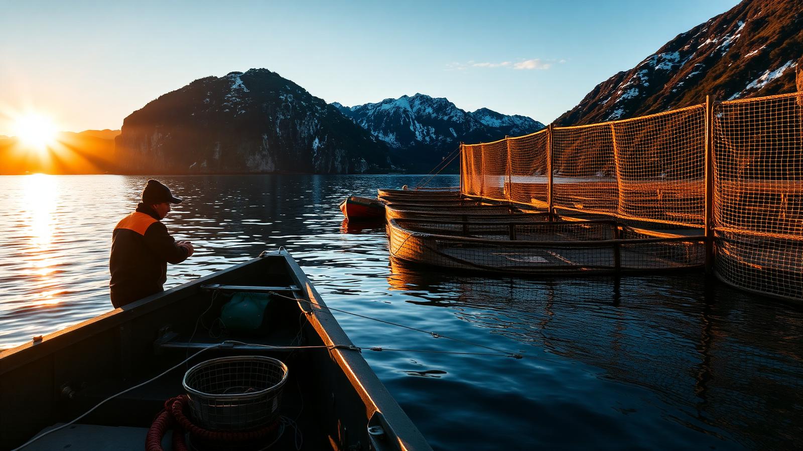 Norsk oppdrett ved fjord